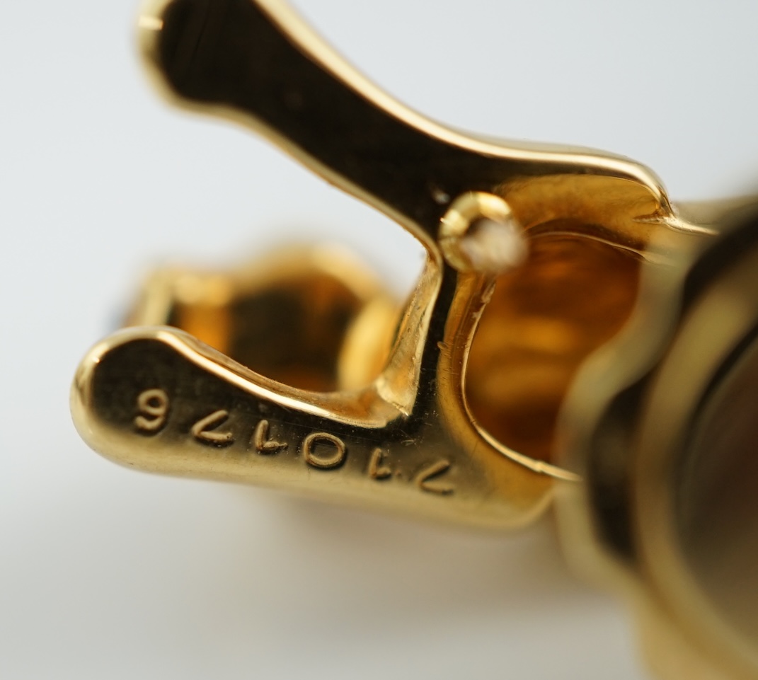 A late 1990's Cartier 18ct gold panther lapel pin